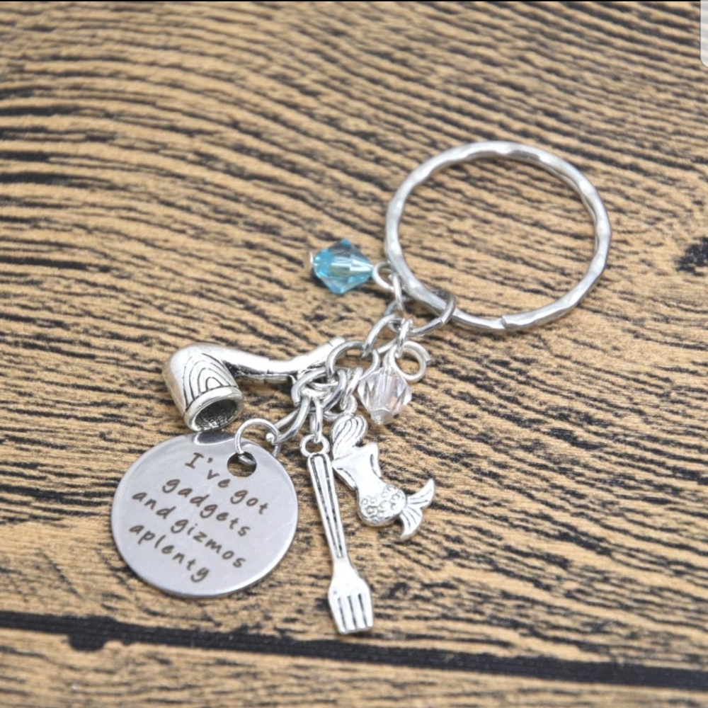 Ariel Little Mermaid Charm Keychain